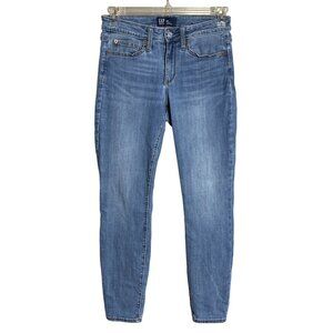 Gap Curvy Jeans Medium Wash Blue Higher Rise Booty Stretch Versatile Women 28R